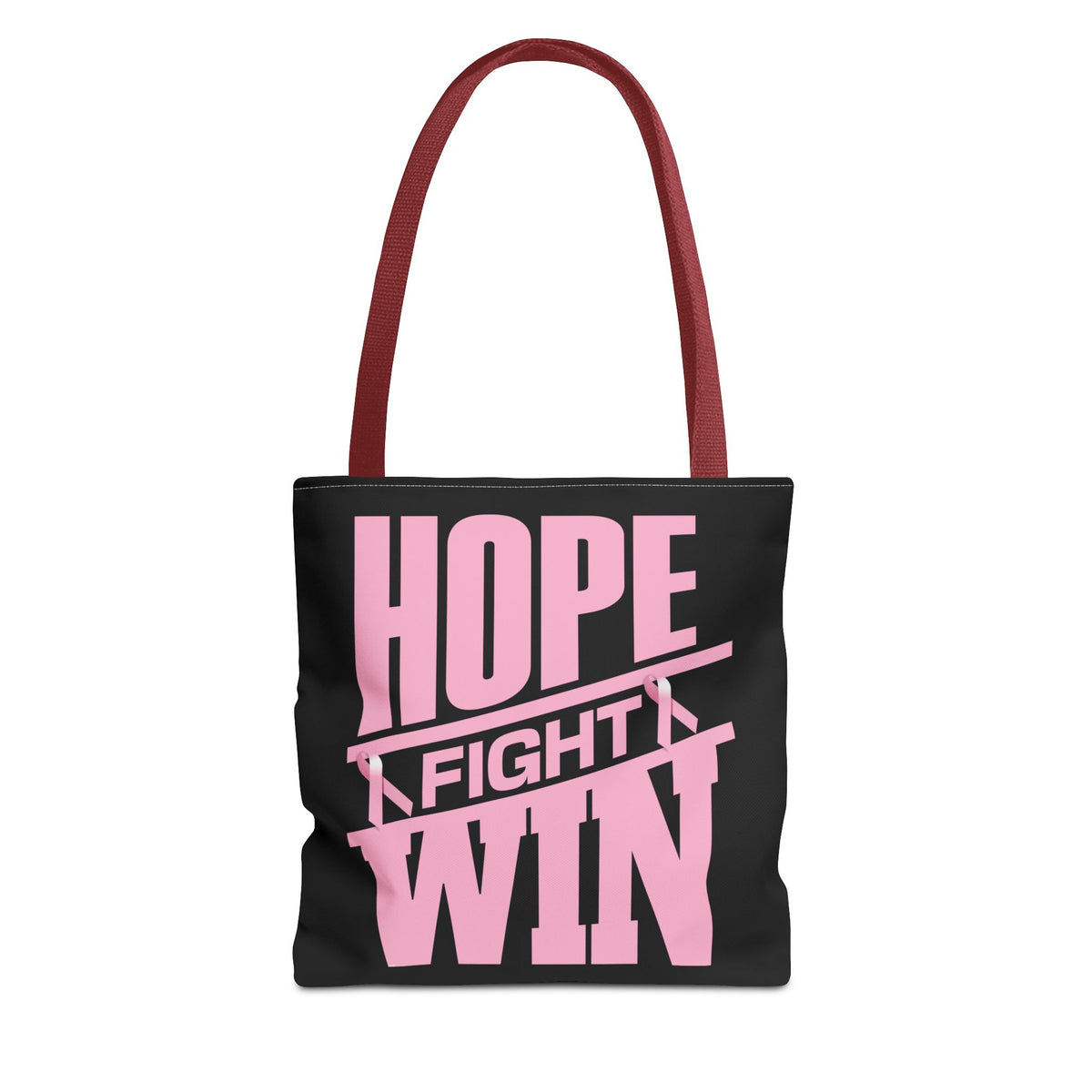 Hope, Fight, Win - Breast Cancer Survivor Tote Bag