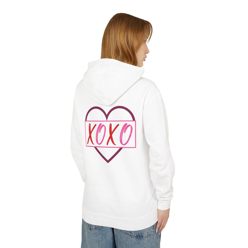 XOXO Romantic Unisex Lightweight Hooded Sweatshirt