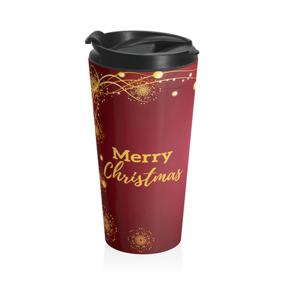 Merry Christmas Stainless Steel Travel Mug