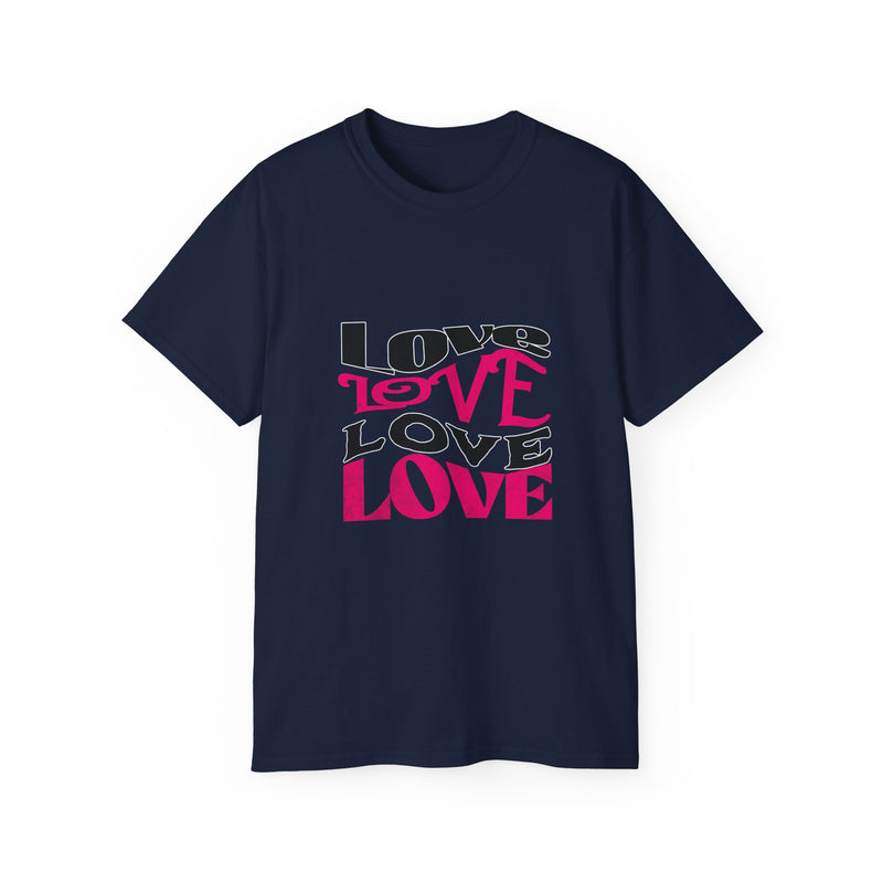 Love Typography T-Shirt - Romantic Unisex Ultra Cotton Tee