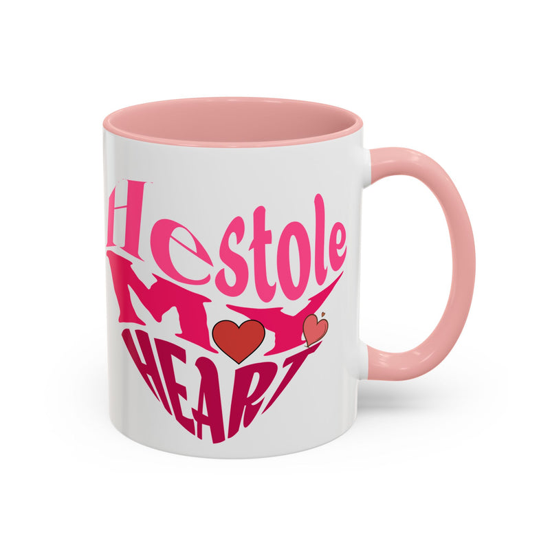 He Stole My Heart - Romantic Accent Coffee Mug (11, 15oz)