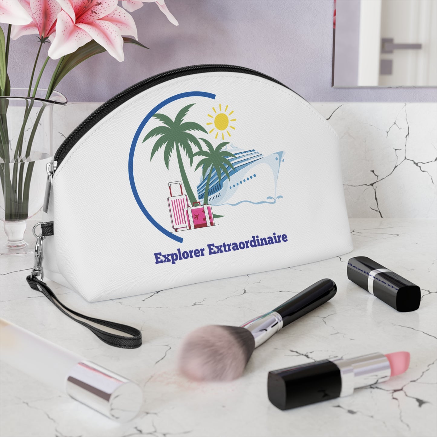 Explorer Extraordinaire Makeup Bag - Red Luggage Design