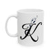Letter "K" Decorative Monogram Design Coffee Mug