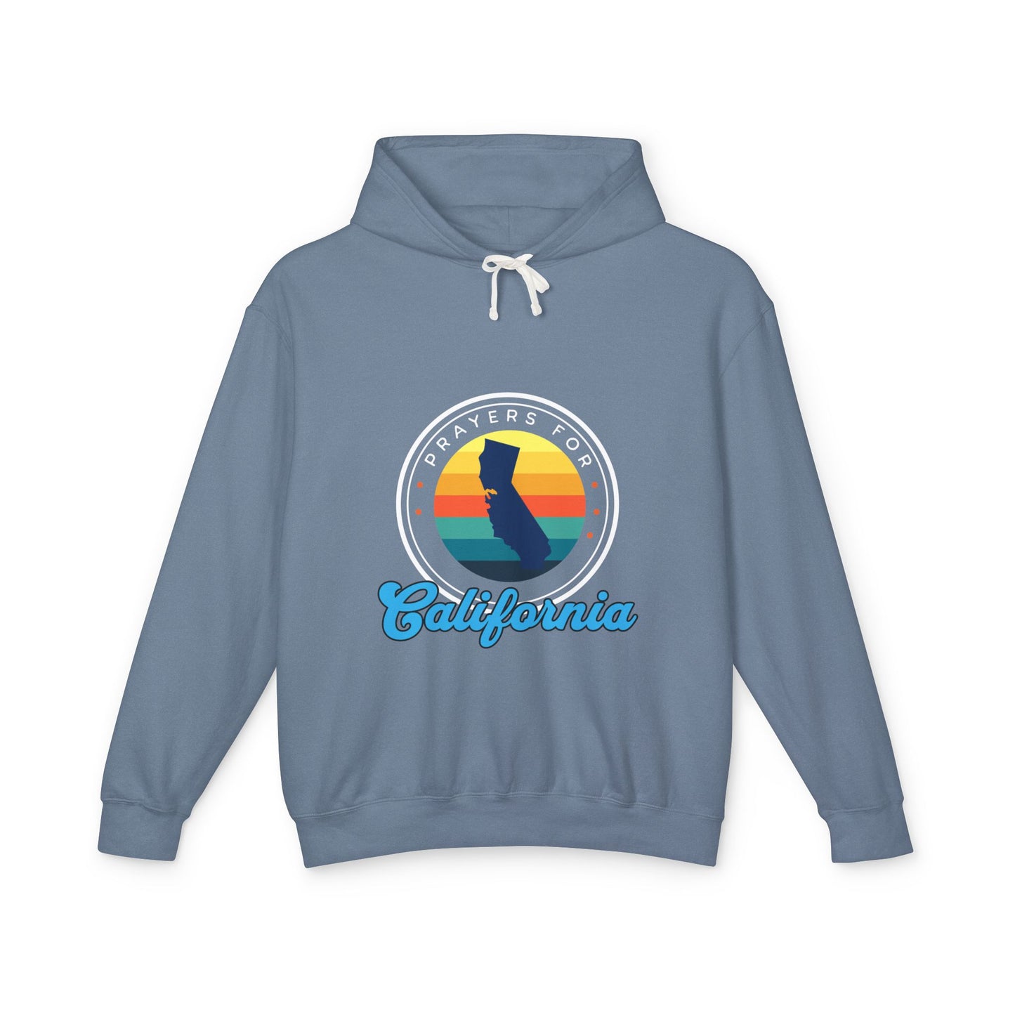 Prayers for California Unisex Lightweight Hooded Sweatshirt