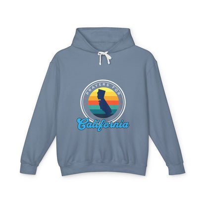 Prayers for California Unisex Lightweight Hooded Sweatshirt