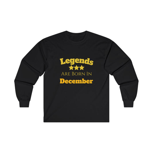 Personalized "Legends are Born in..." Birthday Unisex Ultra Cotton Long Sleeve Tee