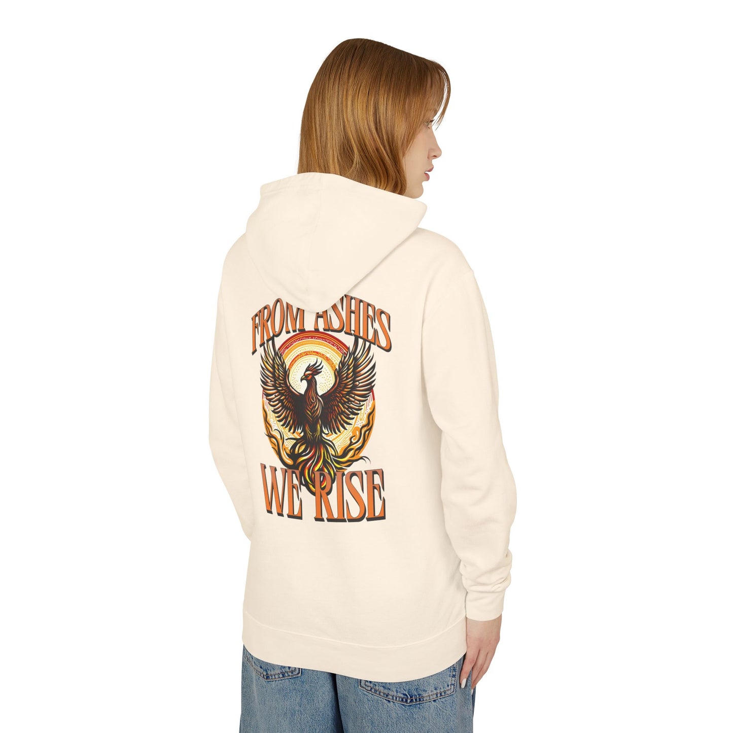 From Ashes We Rise Unisex Lightweight Hooded Sweatshirt