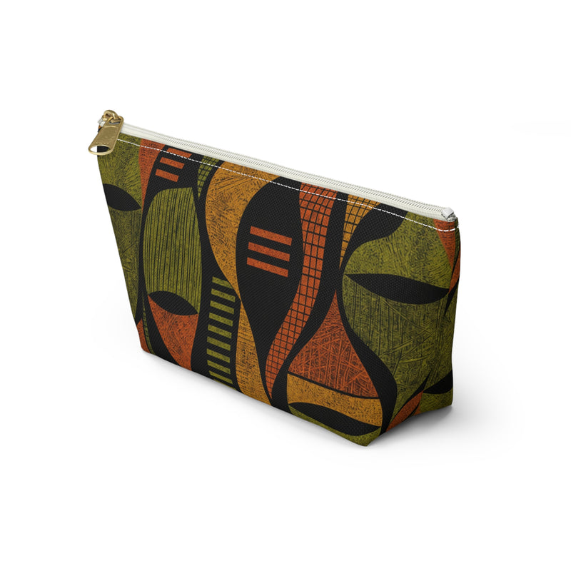 Retro Abstract Geometric Accessory Pouch