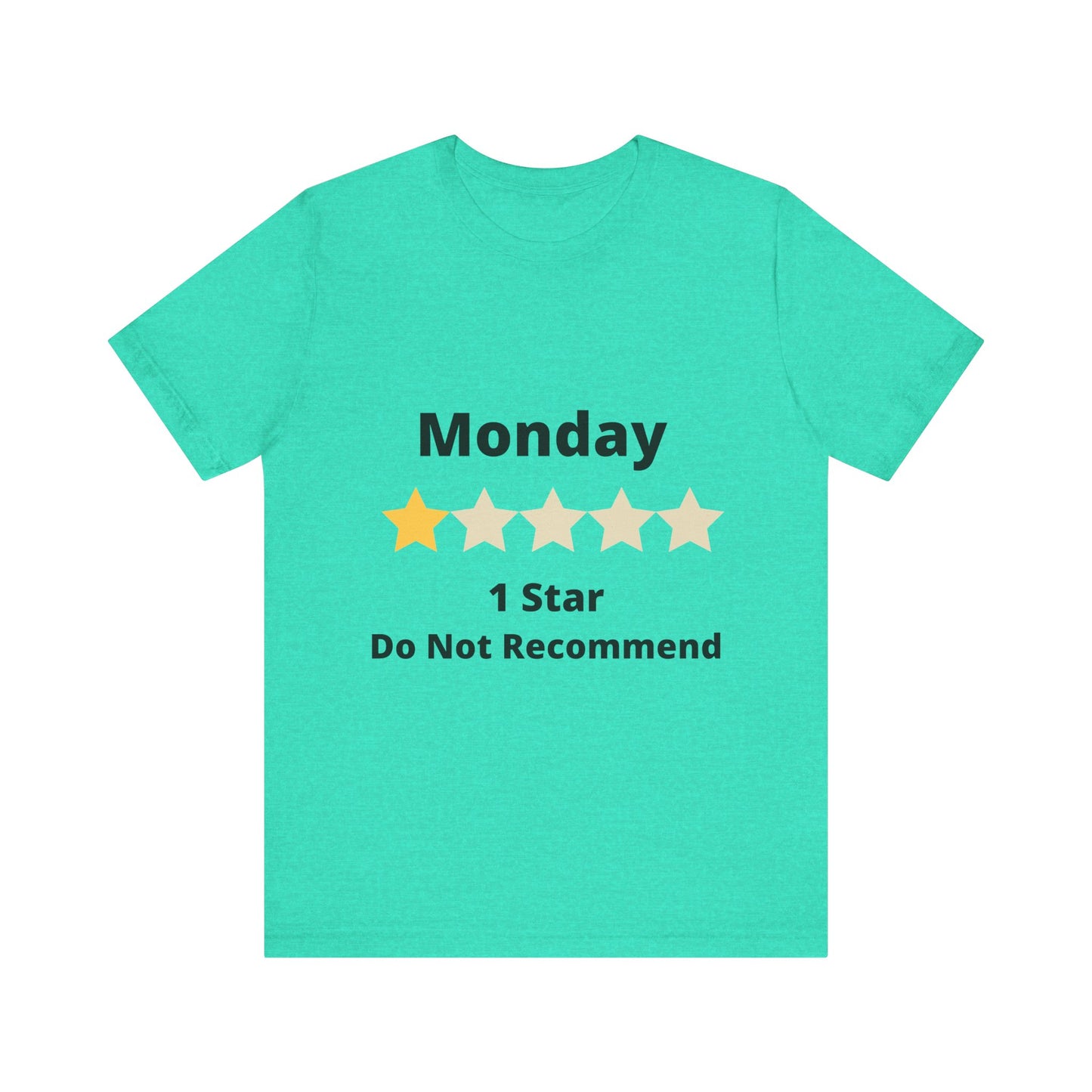 Funny Monday 1 Star Rating - Unisex Jersey Short Sleeve Tee