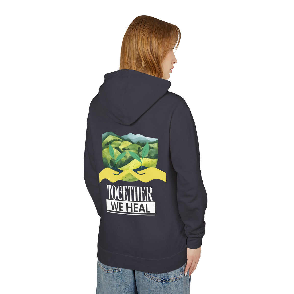 Together We Heal Unisex Lightweight Hooded Sweatshirt