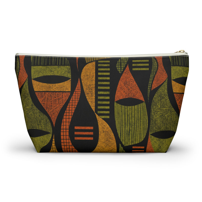 Retro Abstract Geometric Accessory Pouch