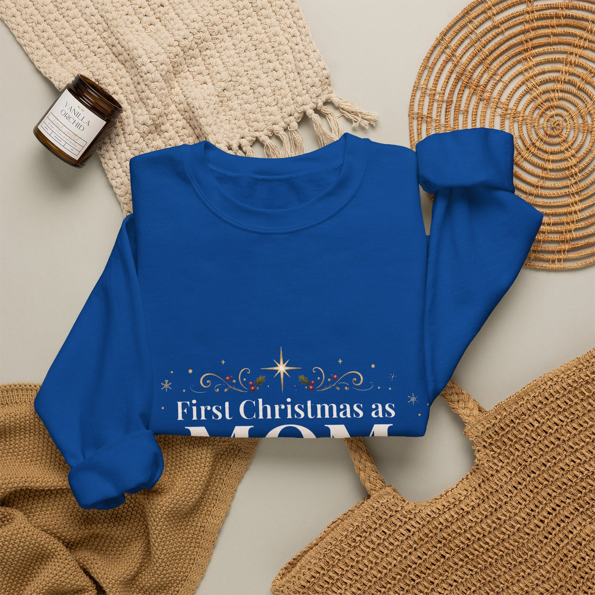 First Christmas as Mom Crewneck Sweatshirt | New Mom Christmas Gift